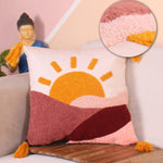 Load image into Gallery viewer, Hand Crafted Embroidered Bohemian Cushion Cover, Set of 1 (16 x16 inches/ 40x40 cm)