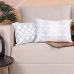 Load image into Gallery viewer, Both Side Block Print Summer Buds Cushion Cover Set of 2 ( 12 X 18 Inches )