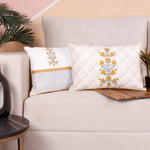 Load image into Gallery viewer, Both Side Block Print Summer Buds Cushion Cover Set of 2 ( 12 X 18 Inches )