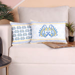 Load image into Gallery viewer, Both Side Block Print Peacock Cushion Cover Set of 2 ( 12 X 18 Inches )
