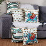 Load image into Gallery viewer, Jewelled Elephant Both Sided Printed Velvet Cushion Cover with Piping (Set of 5)

