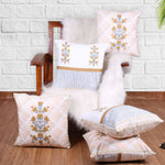 Load image into Gallery viewer, Both Side Block Print Summer Buds Cushion Cover Set of 5