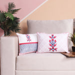 Load image into Gallery viewer, Both Side Block Print Summer Buds Cushion Cover Set of 2 ( 12 X 18 Inches )