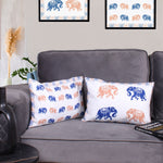 Load image into Gallery viewer, Both Side Block Print Elephant Cushion Cover Set of 2 ( 12 X 18 Inches )
