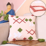 Load image into Gallery viewer, Hand Crafted Embroidered Bohemian Cushion Cover, Set of 1 (16 x16 inches/ 40x40 cm)