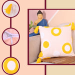 Load image into Gallery viewer, Hand Crafted Embroidered Bohemian Cushion Cover, Set of 1 (16 x16 inches/ 40x40 cm)