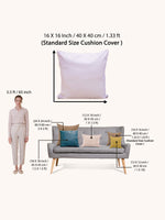 Load image into Gallery viewer, Chenille Cushion Covers Set of 5 – 16x16 Inches Soft Velvet-Feel Textured Covers for Sofa, Couch, Bed, Living Room, Home, Office & Lounge Decor – Durable & Machine Washable (Light Beige)