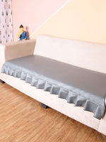 Load image into Gallery viewer, Leatherite Sofa Slip Cover Protector with Frill, Grey