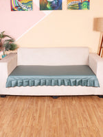Load image into Gallery viewer, Leatherite Sofa Slip Cover Protector with Frill, Green