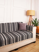 Load image into Gallery viewer, Black Jacquard 2-Seater Sofa Cover