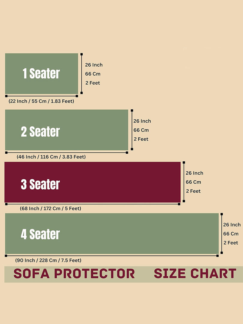 Leatherite Sofa Slip Cover Protector with Frill, Beige