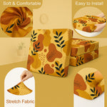 Load image into Gallery viewer, 2-Seater Sofa Gaddi Cover | Autumn Botanical Design | Spandex Blend | Yellow & Black | 21x42-22x43