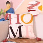 Load image into Gallery viewer, Hand Crafted Embroidered Bohemian Cushion Cover, Set of 1 (16 x16 inches/ 40x40 cm)