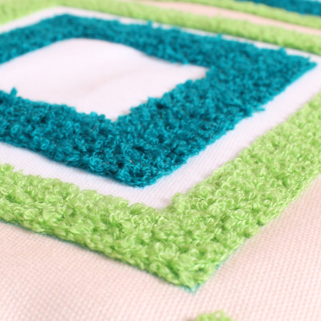 Hand Crafted Embroidered Bohemian Cushion Cover, Set of 1 (16 x16 inches/ 40x40 cm)