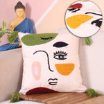 Load image into Gallery viewer, Hand Crafted Embroidered Bohemian Cushion Cover, Set of 1 (16 x16 inches/ 40x40 cm)