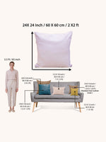 Load image into Gallery viewer, Chenille Cushion Covers Set of 2 – 24x24 Inches Soft Velvet-Feel Textured Covers for Sofa, Couch, Bed, Living Room, Home, Office & Lounge Decor – Durable & Machine Washable (Light Grey)