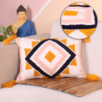 Load image into Gallery viewer, Hand Crafted Embroidered Bohemian Cushion Cover, Set of 1 (12 x18 inches/ 30x45 cm)