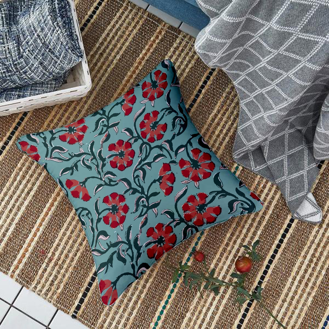 Soft Touch Luxurious Ethnic Printed Cotton Canvas Cushion Cover Set of 2