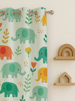 Load image into Gallery viewer, Kids Velvet Curtain | Wild Walk print | 7 feet | Set of 2