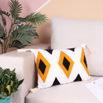 Load image into Gallery viewer, Aztec Tufted Cushion Cover with Tassel 12 X 18 Inches Pack of 1