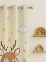 Load image into Gallery viewer, Kids Velvet Curtain | Deer Delight print | 7 feet | Set of 2