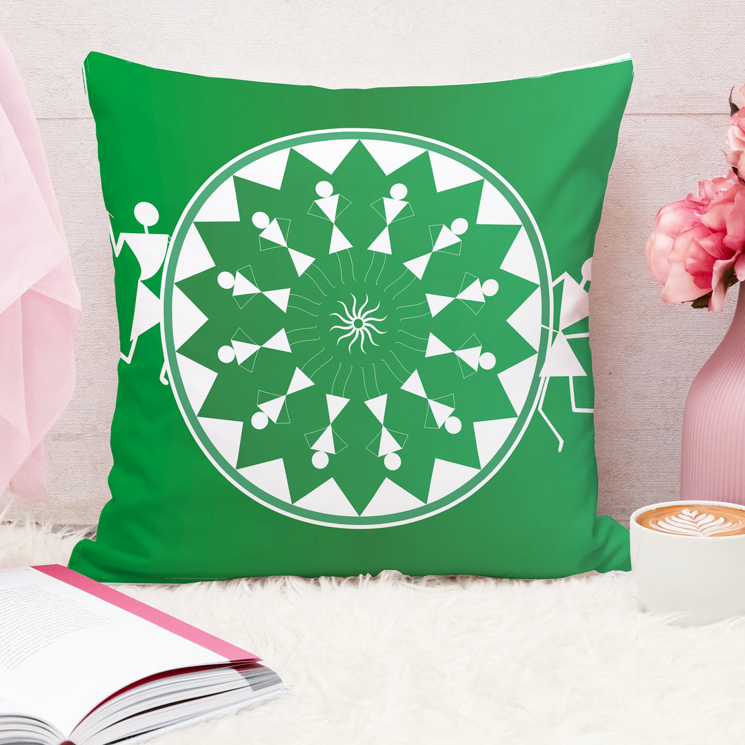 Traditional Printed Cotton Canvas Cushion Cover Set of 2
