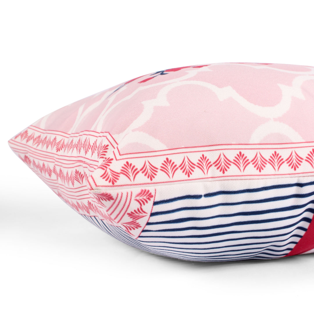 Both Side Block Print Summer Buds Cushion Cover Set of 5