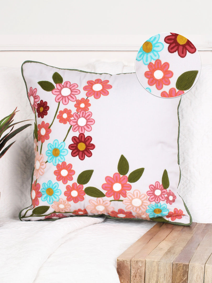 Polycotton Tufted Cushion Cover | Pack of 1 | Ideal for sofas, beds, and lounge chairs