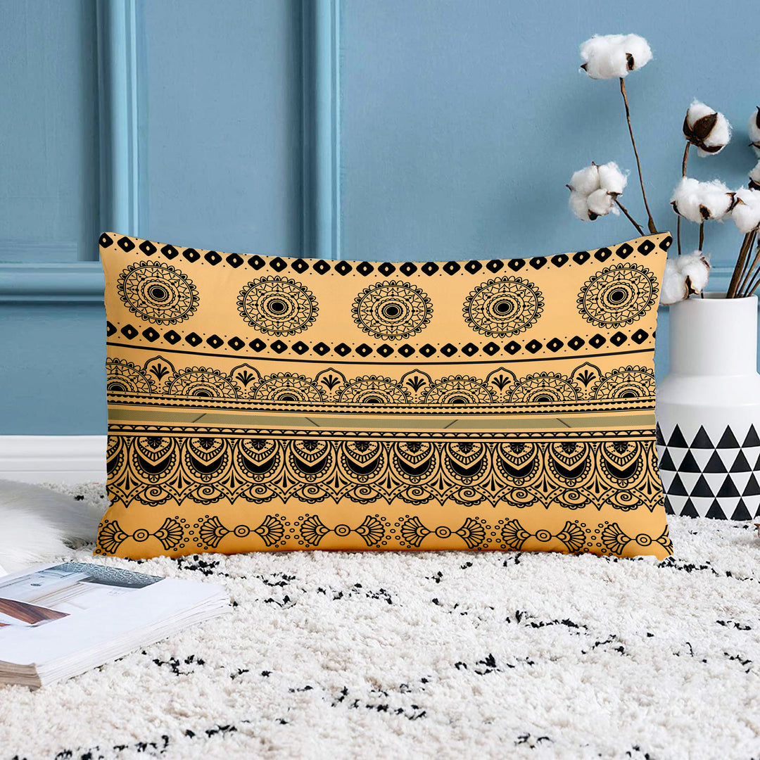 Soft Touch Luxurious Printed Cotton Canvas Rectangular Cushion Cover Set of 2