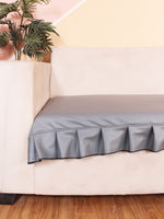 Load image into Gallery viewer, Leatherite Sofa Slip Cover Protector with Frill, Grey