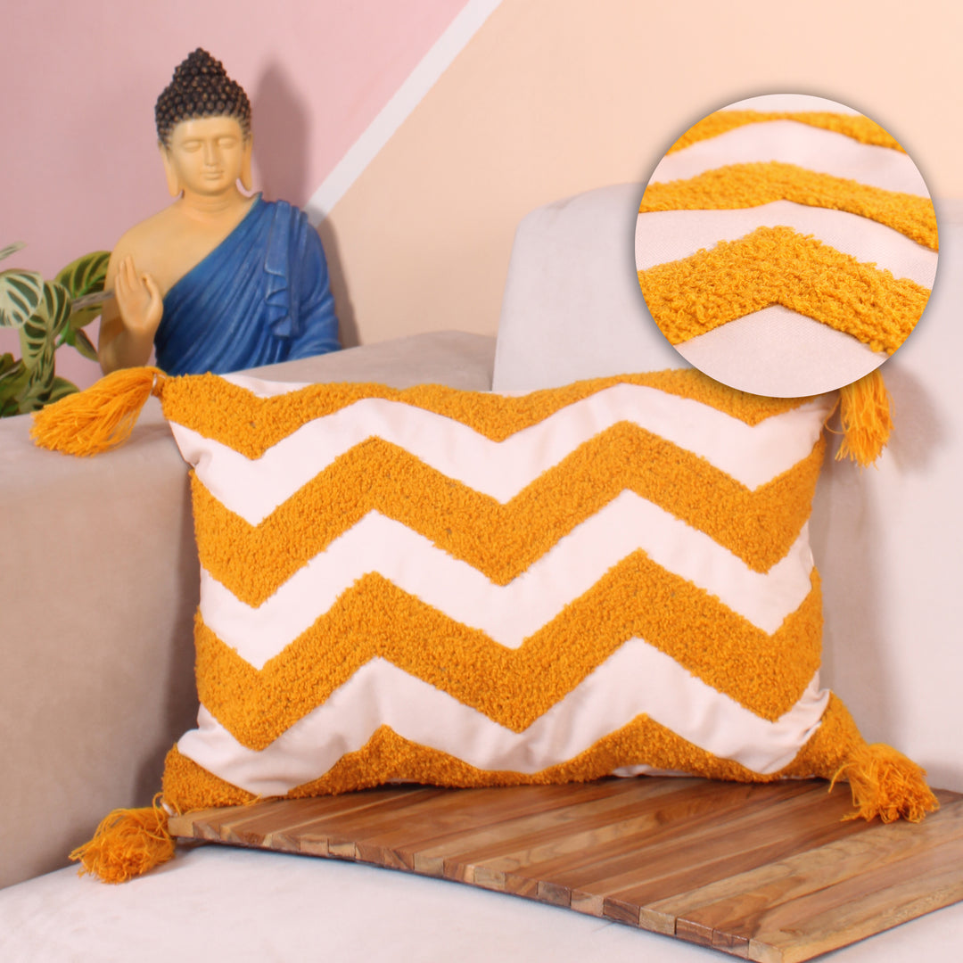 Hand Crafted Embroidered Bohemian Cushion Cover, Set of 1 (16 x16 inches/ 40x40 cm) 17