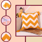 Load image into Gallery viewer, Hand Crafted Embroidered Bohemian Cushion Cover, Set of 1 (12 x18 inches/ 30x45 cm)