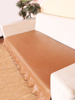 Load image into Gallery viewer, Leatherite Sofa Slip Cover Protector with Frill, Brown