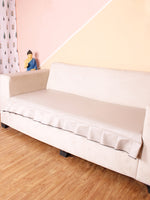Load image into Gallery viewer, Leatherite Sofa Slip Cover Protector with Frill, Beige