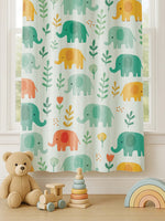 Load image into Gallery viewer, Kids Velvet Curtain | Wild Walk print | 7 feet | Set of 2