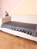Load image into Gallery viewer, Leatherite Sofa Slip Cover Protector with Frill, Dark Grey