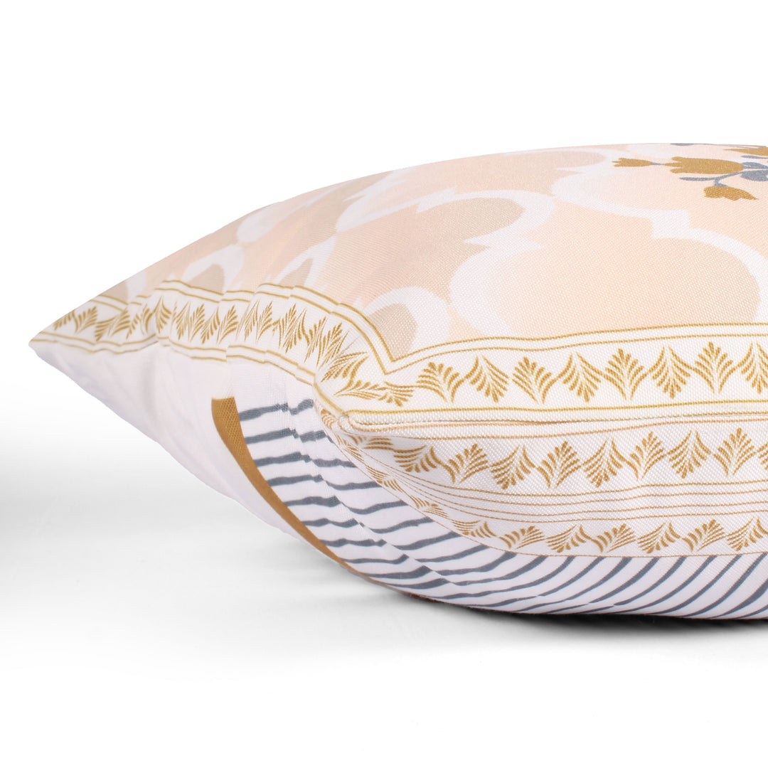 Both Side Block Print Summer Buds Cushion Cover Set of 2