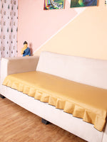 Load image into Gallery viewer, Leatherite Sofa Slip Cover Protector with Frill, Yellow
