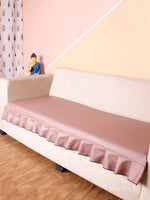 Load image into Gallery viewer, Leatherite Sofa Slip Cover Protector with Frill, Peach
