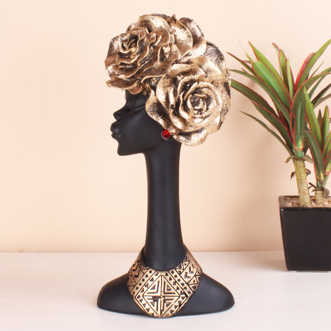 Resin African Female Face Nurturing and Empowering Décor