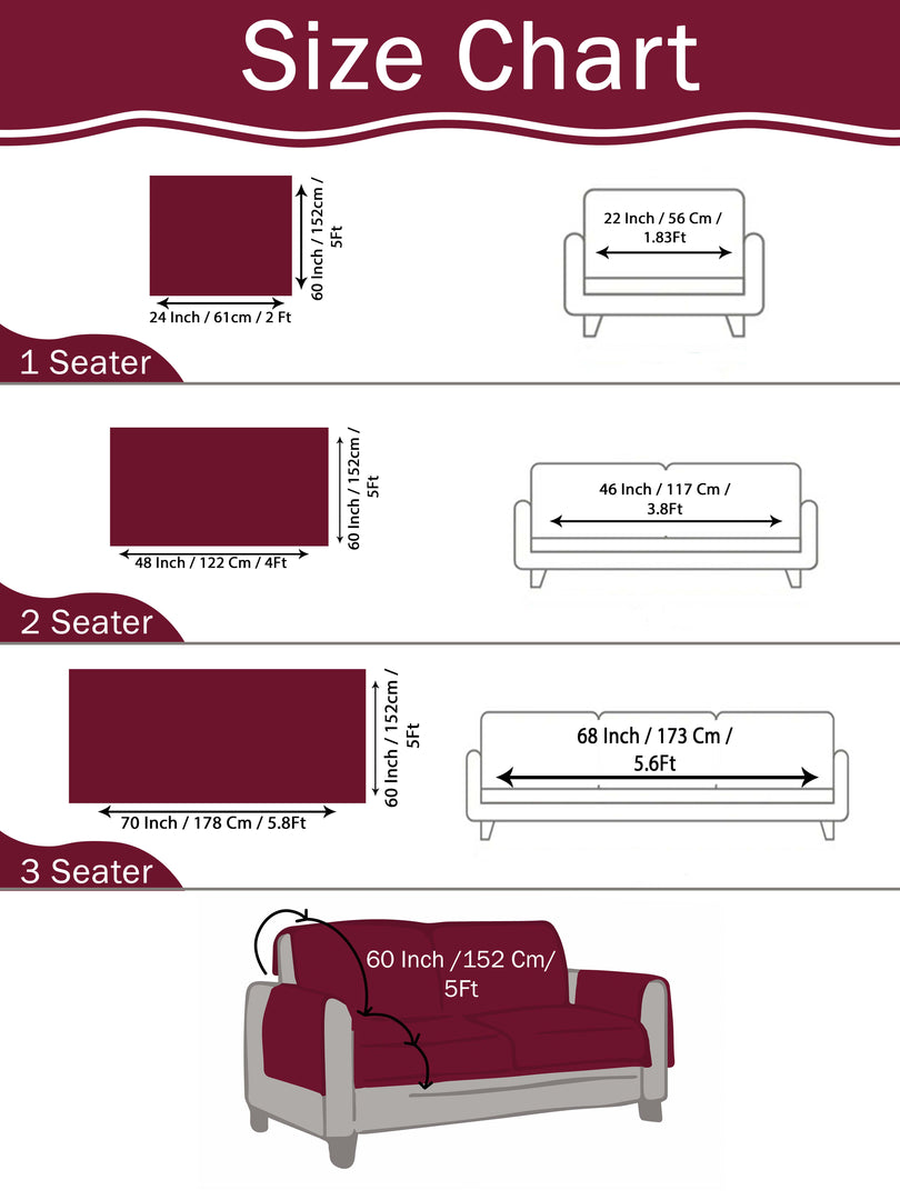 Blue Jacquard 3-Seater Sofa Cover