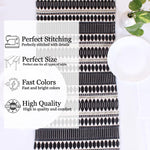 Load image into Gallery viewer, Aztec Black Woven Fabric Table Runner with Tassel
