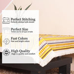 Load image into Gallery viewer, Aztec Yellow Woven Fabric Table Cover with Lace
