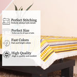 Load image into Gallery viewer, Aztec Yellow Woven Fabric Table Cover with Lace