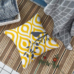 Load image into Gallery viewer, Soft Touch Luxurious Yellow Bird Printed Cotton Canvas Cushion Cover Set of 2