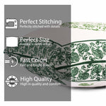 Load image into Gallery viewer, Both Side Block Print Spring Paisley Green Cushion Cover Set of 2 ( 12 X 18 Inches )