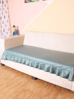 Load image into Gallery viewer, Leatherite Sofa Slip Cover Protector with Frill, Green