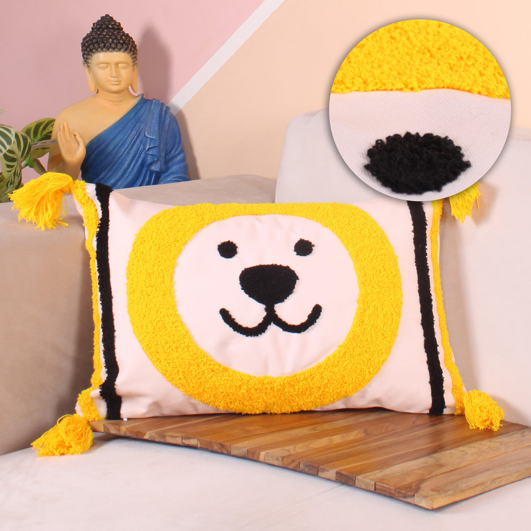 Hand Crafted Embroidered Bohemian Cushion Cover, Set of 1 (12 x18 inches/ 30x45 cm)