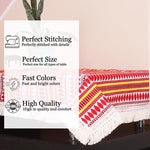 Load image into Gallery viewer, Aztec Red Woven Fabric Table Cover with Lace
