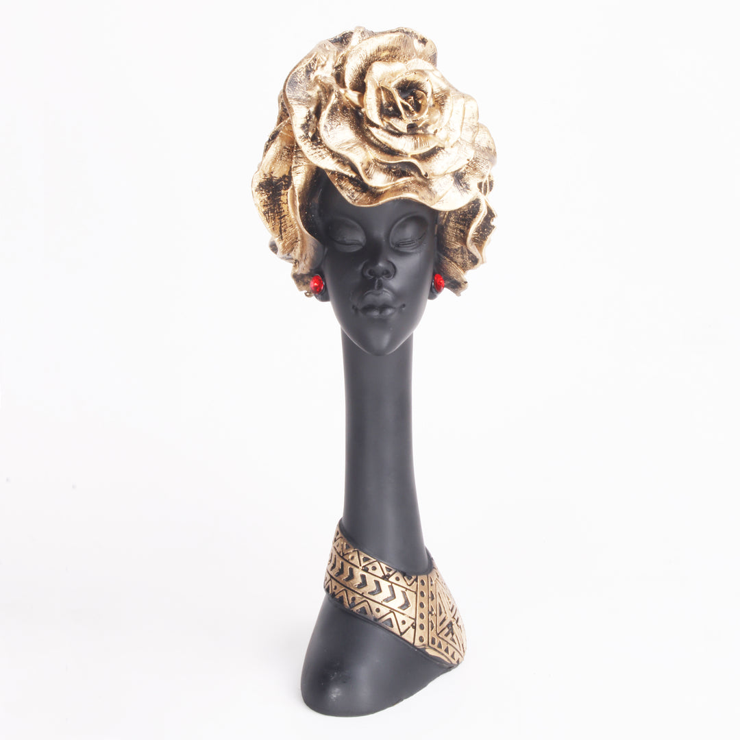 Resin African Female Face Nurturing and Empowering Décor